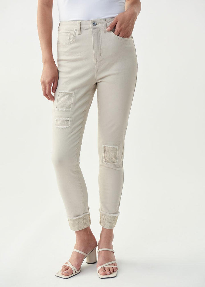 Joseph Ribkoff Embellished Jeans Moonstone - Justina Clothing