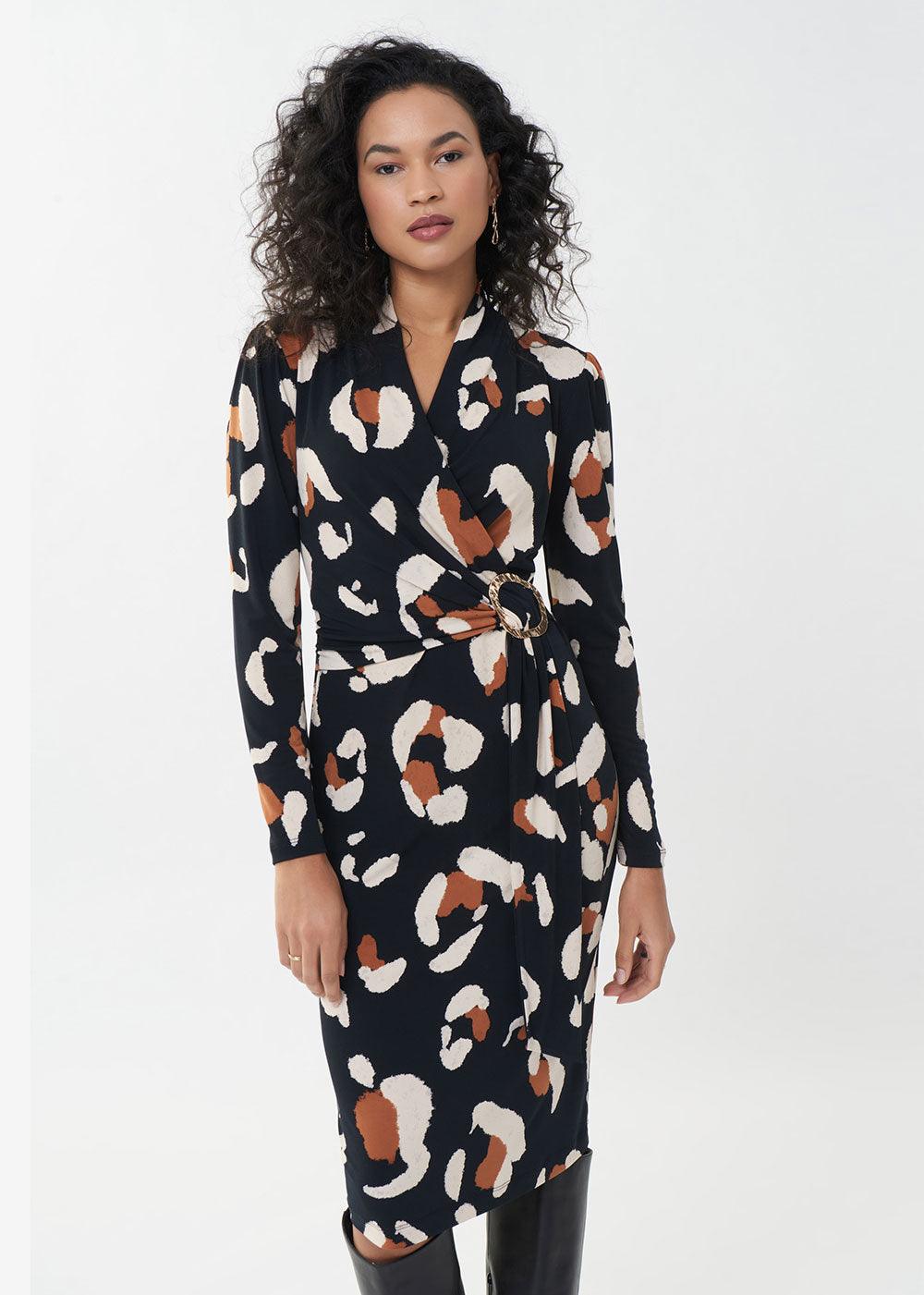 Joseph Ribkoff Animal Print Dress - Justina Clothing