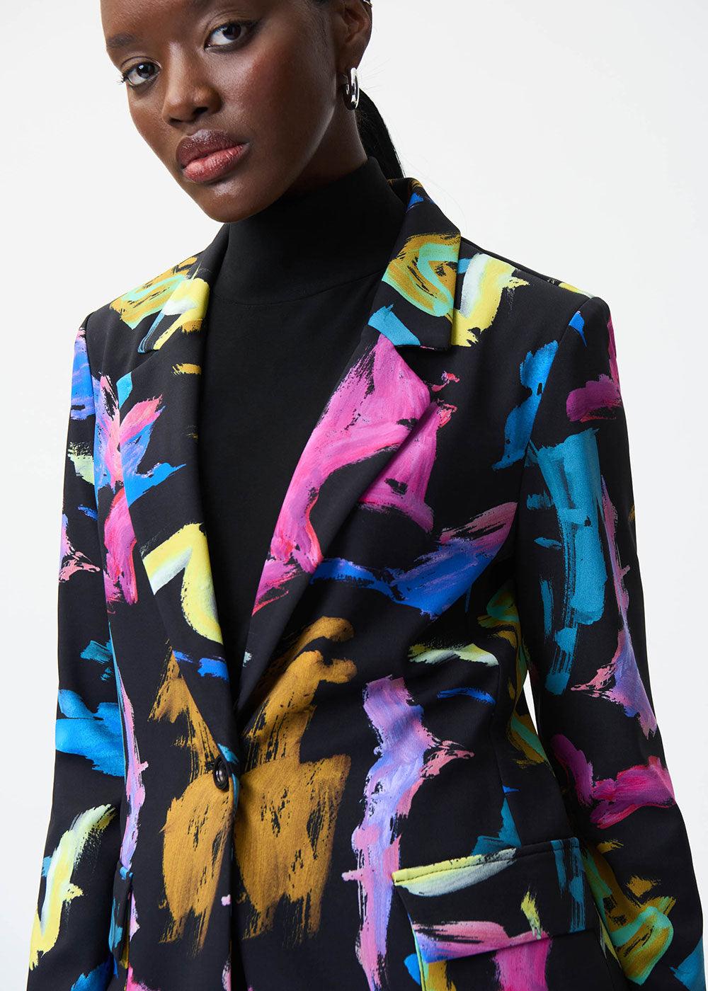 Joseph Ribkoff Abstract Multi Colour Blazer - Justina Clothing