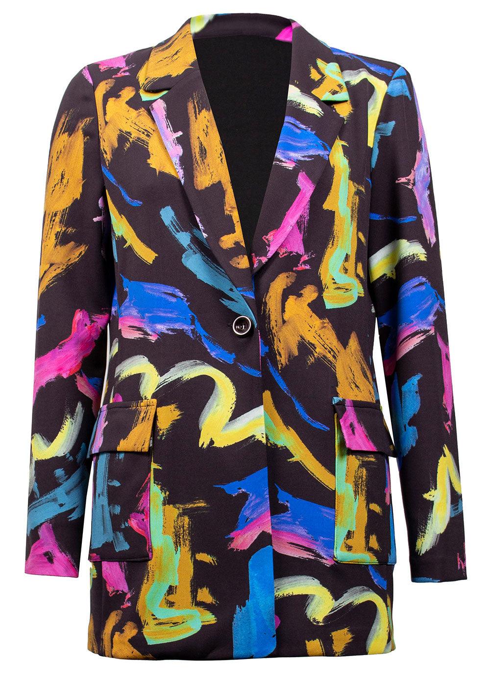 Joseph Ribkoff Abstract Multi Colour Blazer - Justina Clothing