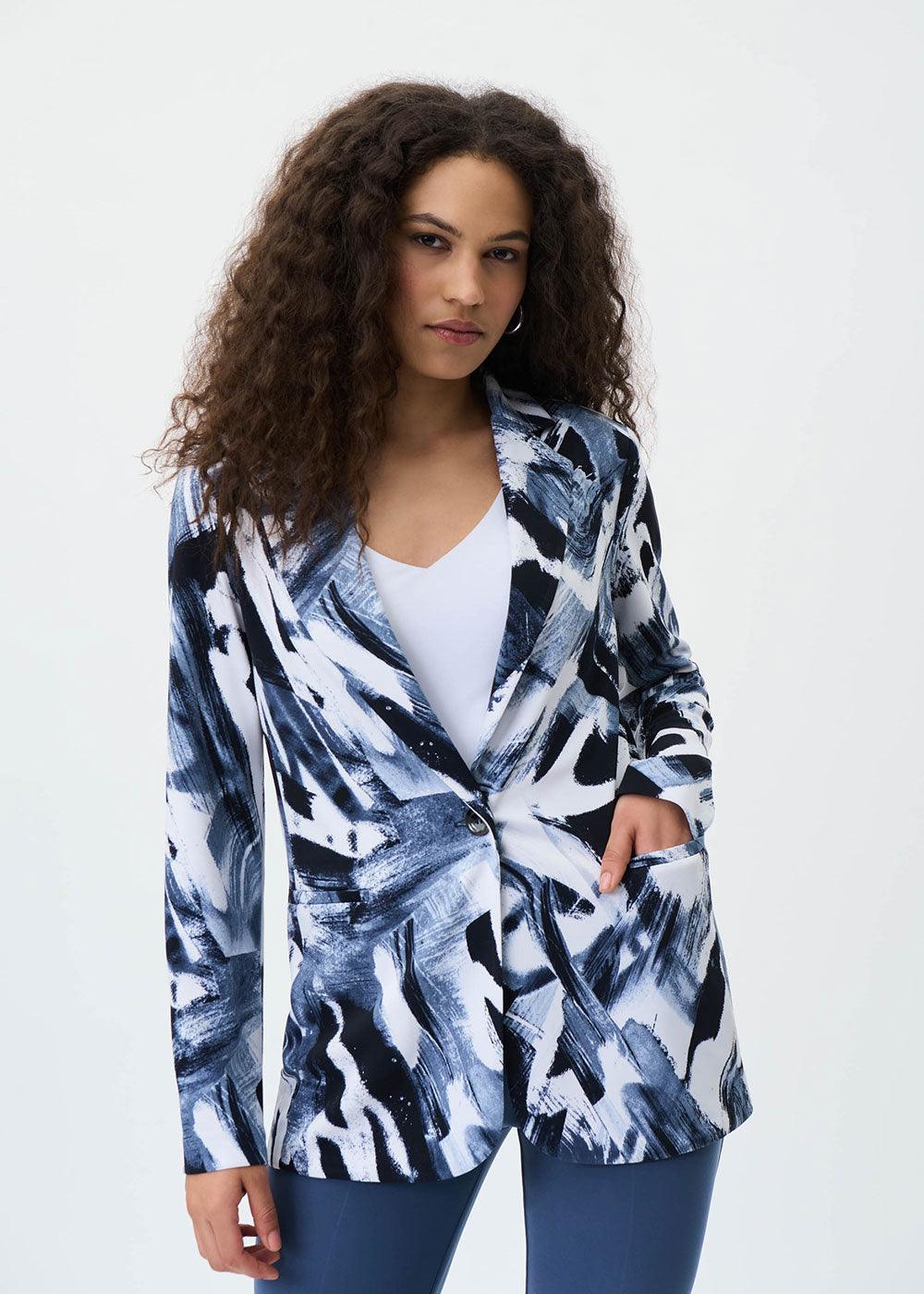 Joseph Ribkoff Brushstroke Blazer - Justina Clothing