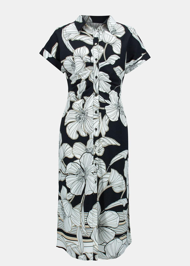 Joseph Ribkoff Floral Shirt Dress - Justina Clothing