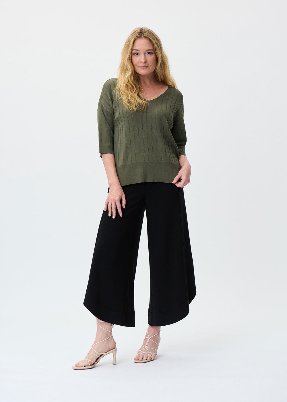 Joseph RibkoffV-Neck Knit Top - Justina Clothing