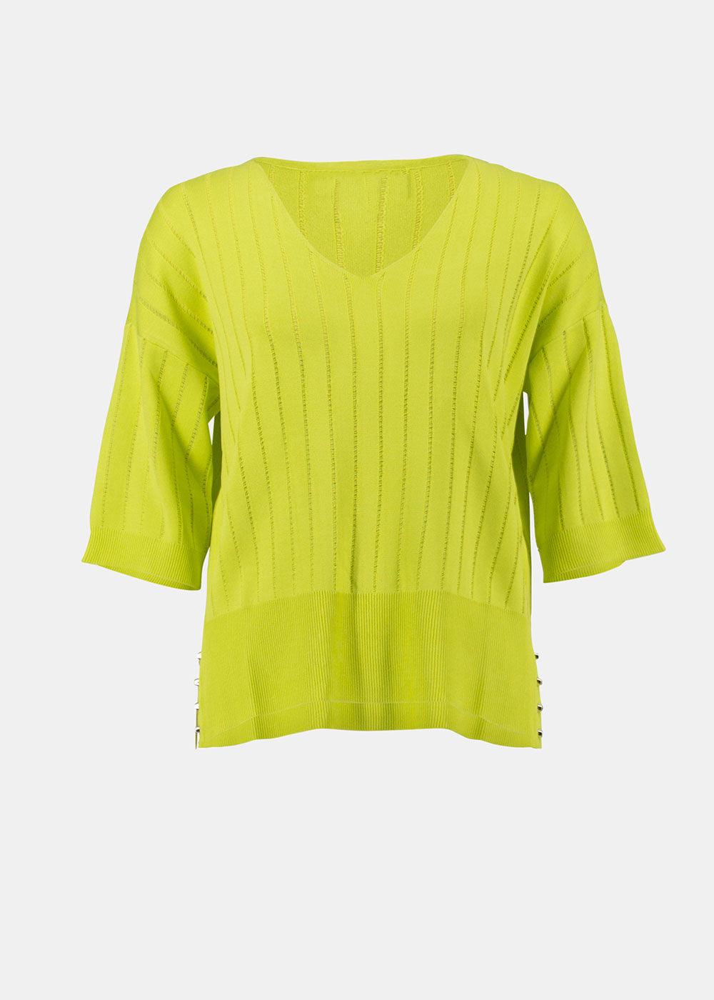 Joseph RibkoffV-Neck Knit Top - Justina Clothing