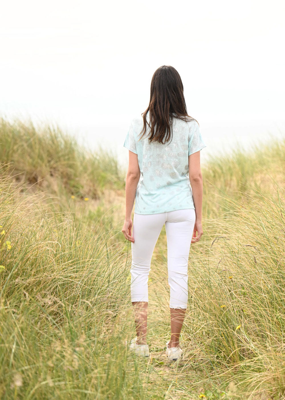 Marble V Neck Top