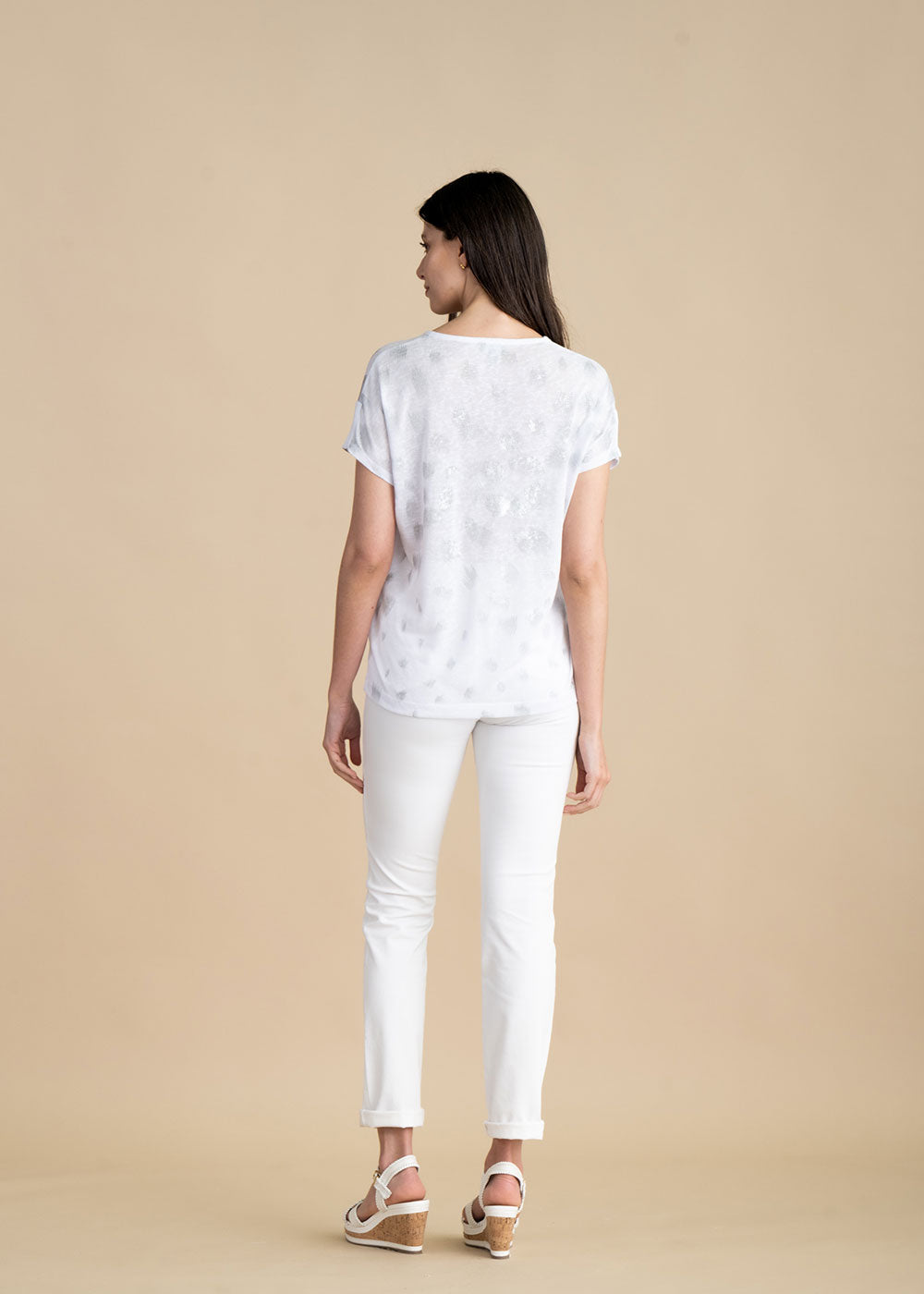Marble V Neck Top