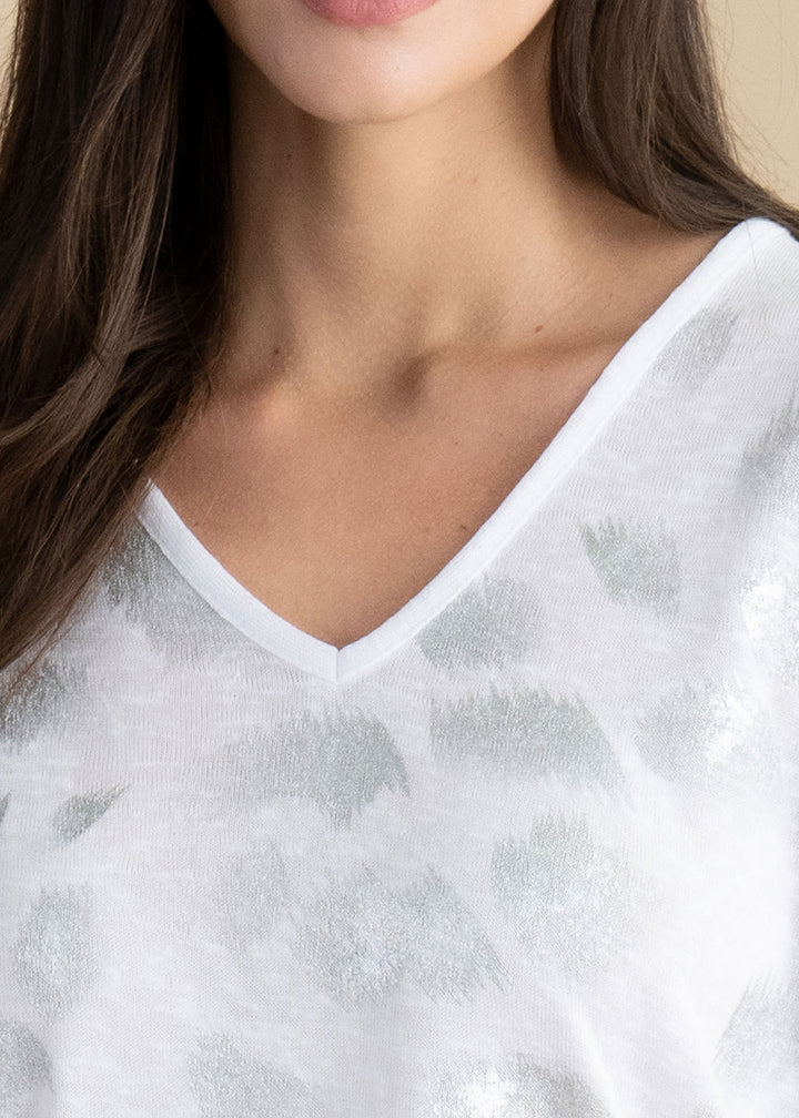 Marble V Neck Top