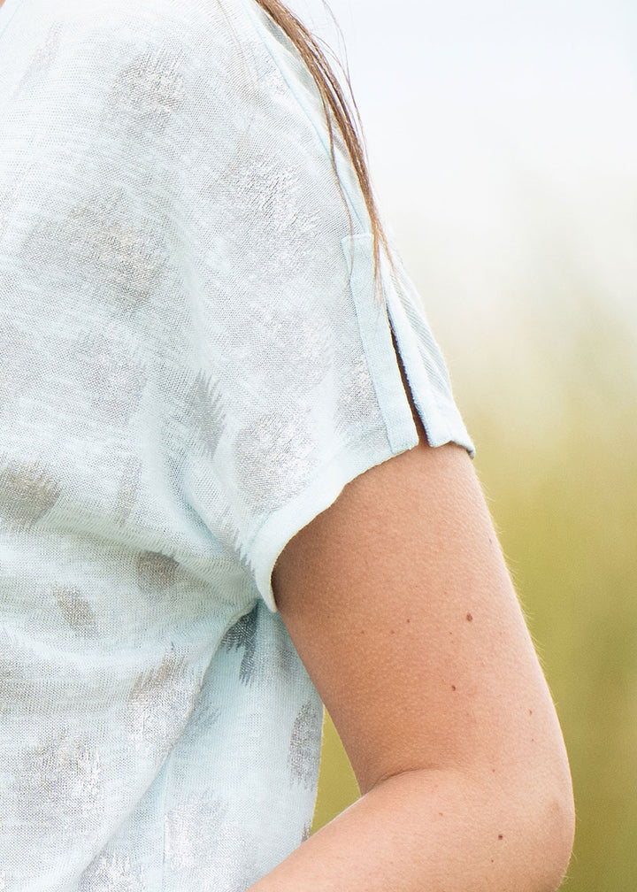 Marble V Neck Top