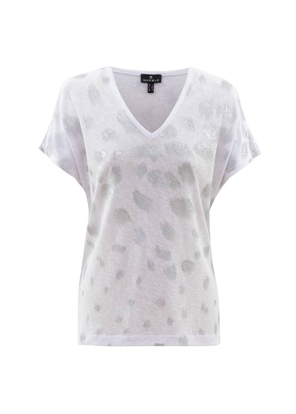 Marble V Neck Top