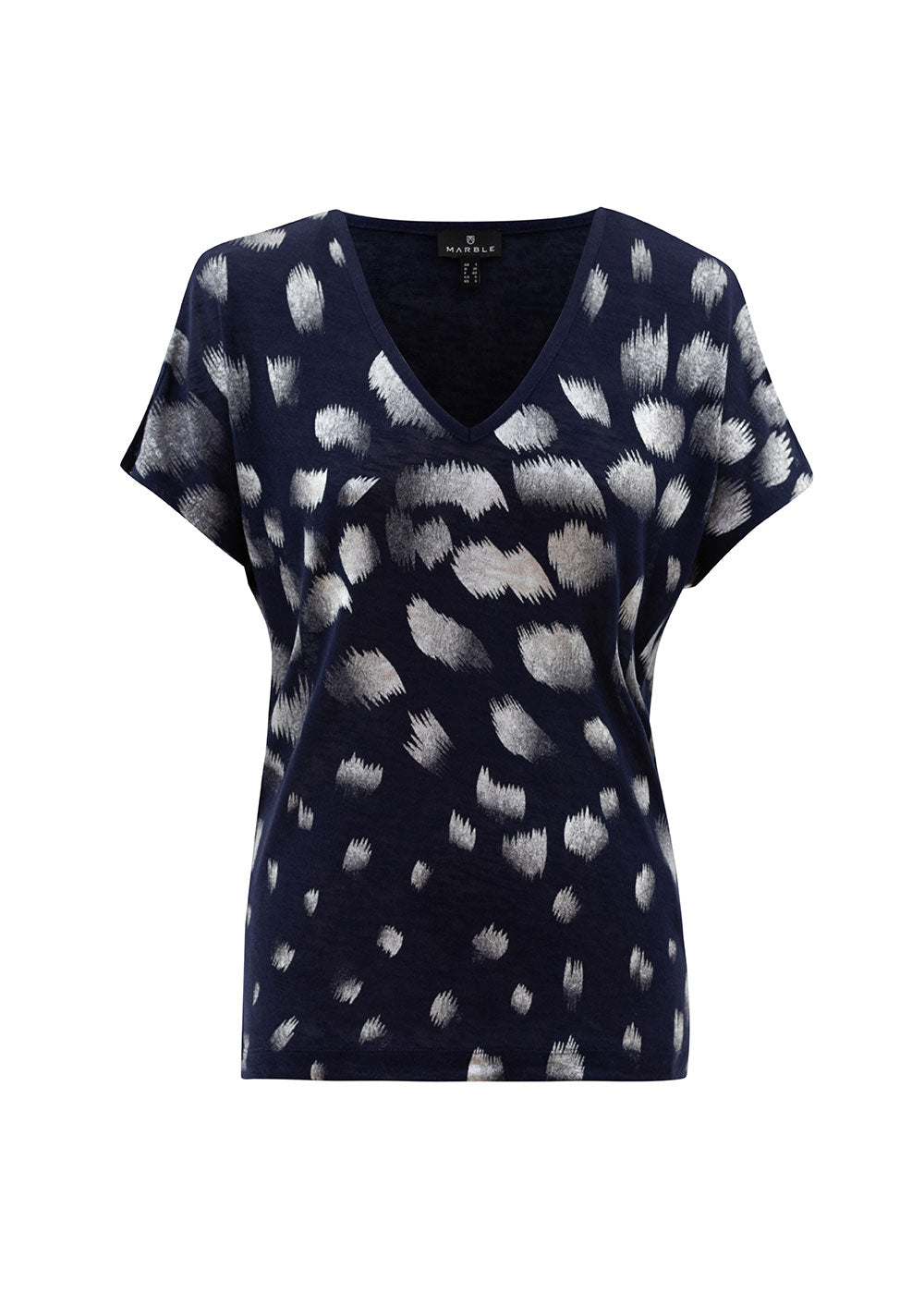 Marble V Neck Top