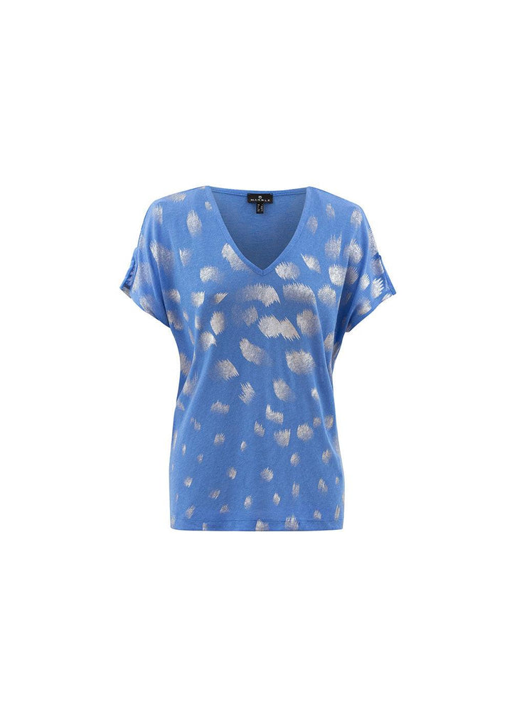Marble Animal Print Foil T-Shirt - Justina Clothing