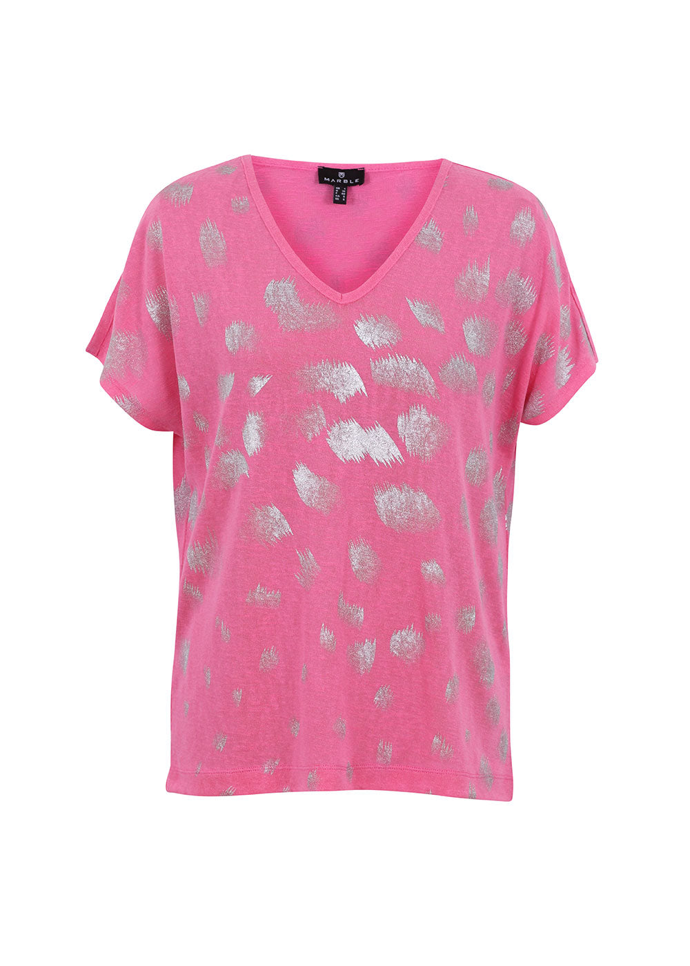 Marble V Neck Top