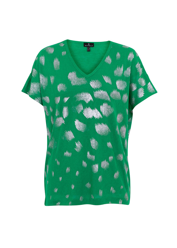 Marble V Neck Top
