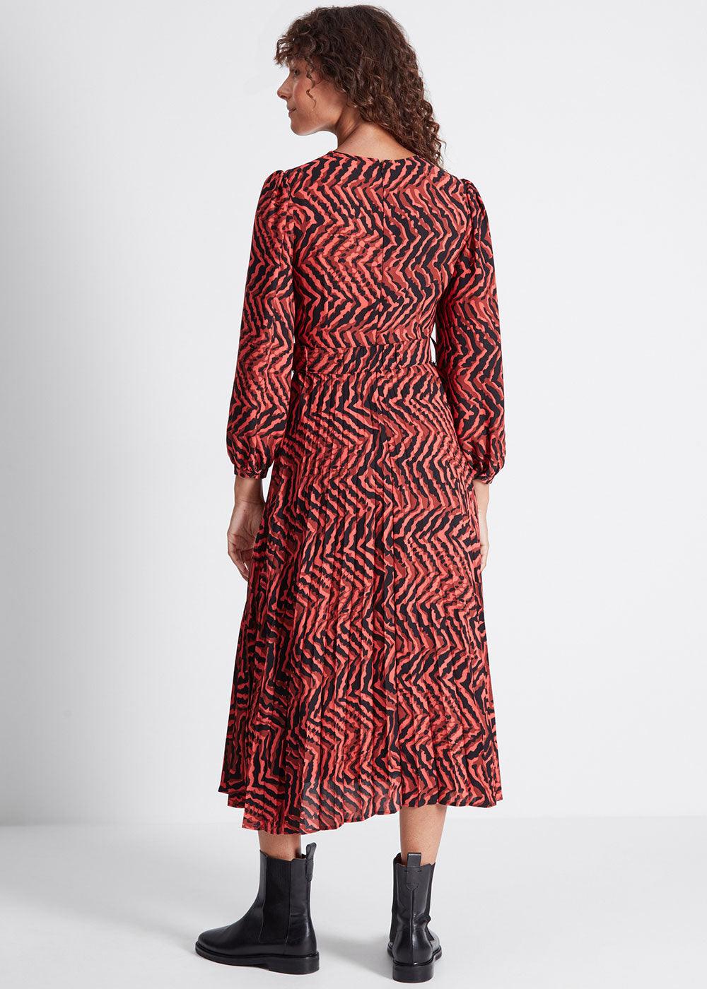 Sonder Studio Berry Animal Print Dress - Justina Clothing
