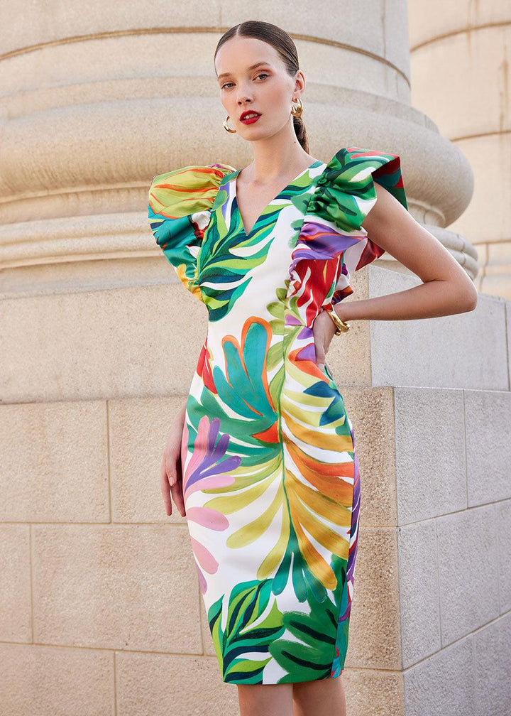 Carla Ruiz Palm Dress - Justina Clothing