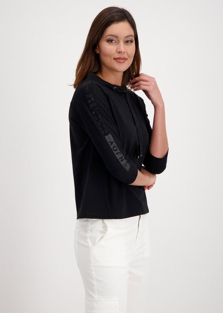 Monari Sparkle Sleeve Top - Justina Clothing