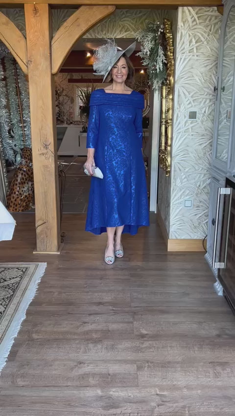 Royal Blue Flower Dress