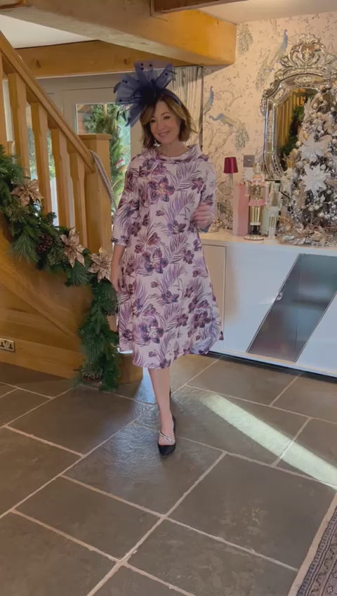 Lizabella Orchid Print Dress