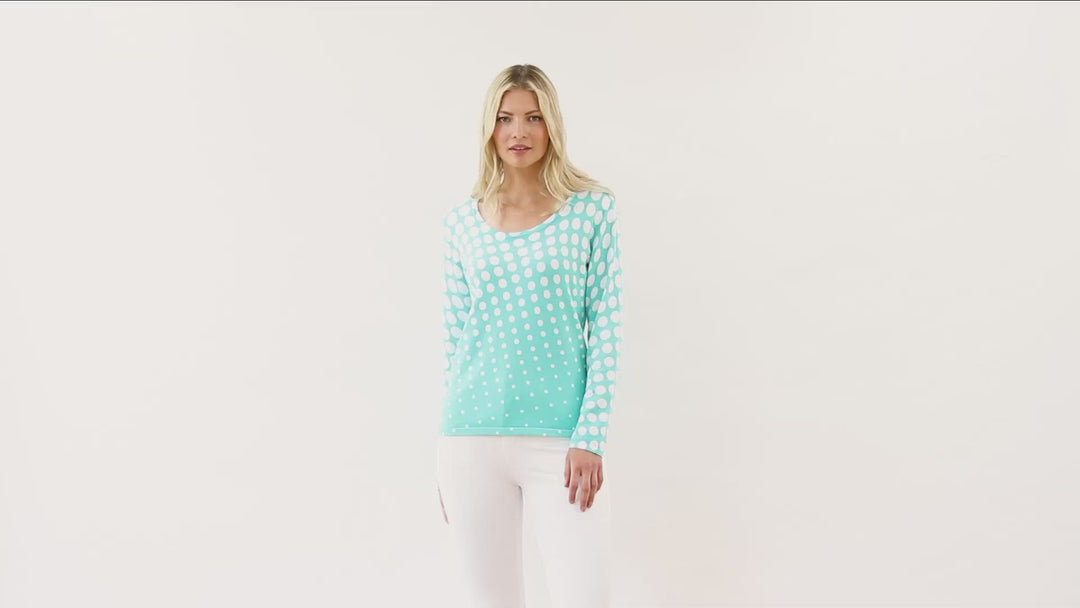 Marble Spot Print Sweater